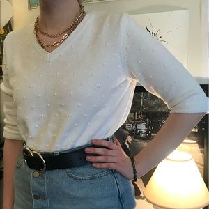 Thrifted White Sweater